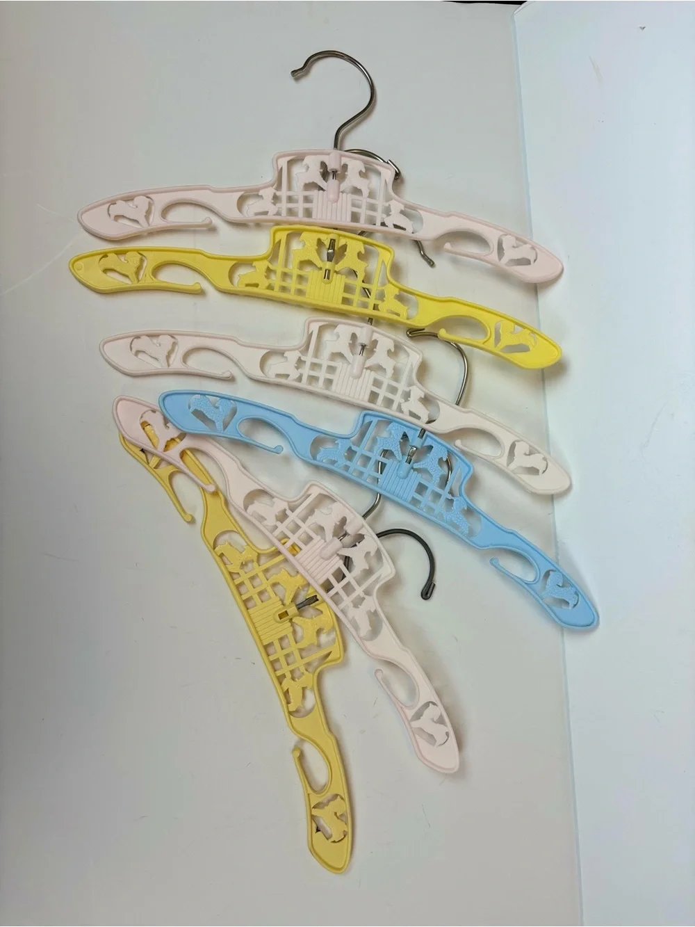 Vintage Babyking Children’s Little Lamb Cutout Hangers-6 pc/multi-pastel colors